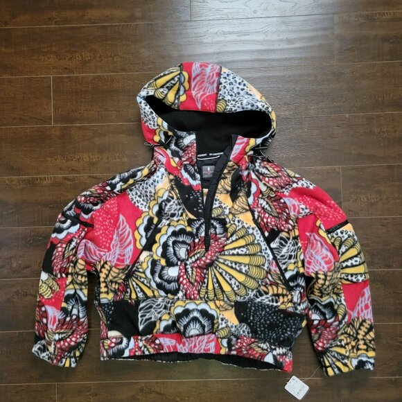 Free People Wild and Free Printed Fleece Pullover Womens S Athleisure Gorpcore - Picture 2 of 7